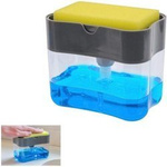 Dish liquid dispenser with sponge - liquid soap container