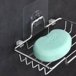 Bathroom sponge soap holder - single - stainless steel - Soap dish