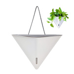 Wall Hanging Pot White Self Watering - 31cm - Triangle