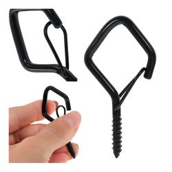 Haczyk oczkowy wkręcany typu Q - 6cm - z klamrą - uchwyt z oczkiem