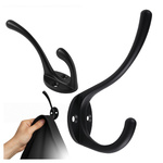 Double wall hanger - black WT-002 - Metal coat hook