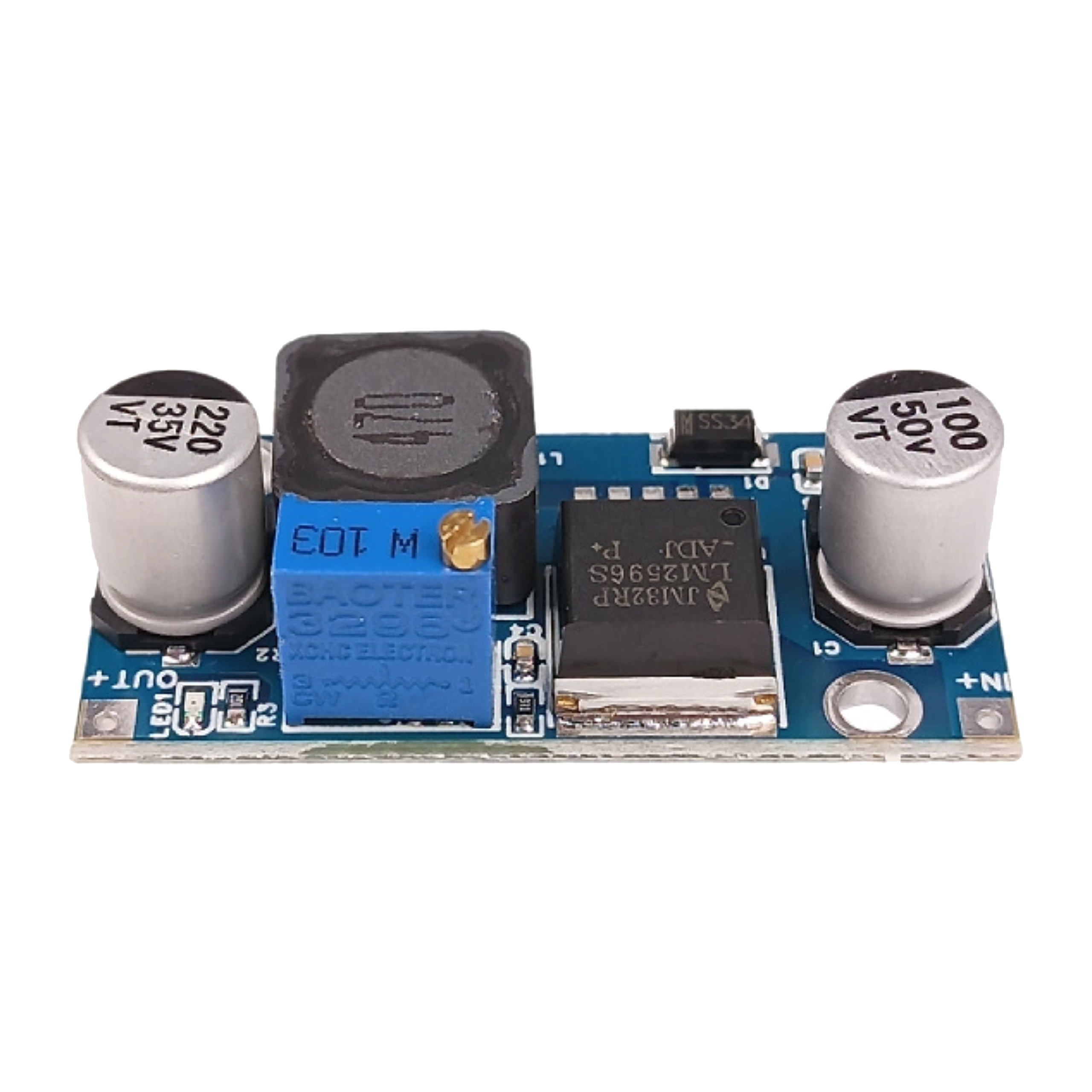 Przetwornica LM2596 3A - elementy i złącza