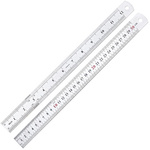 Metal ruler 30 cm - 12 inches - 0.35mm - double-sided - precision