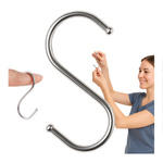 S-type hook - 75mm - silver - metal hanger - Hook