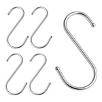 Zestaw Haków Typu S - 8cm - Wieszak Na Reling - 5szt Srebrne