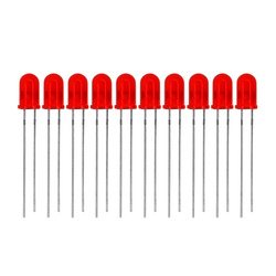 5mm red diffusion LED 20mA - 10 pcs