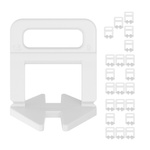 Tile leveling system - 1mm clip - white - 100pcs