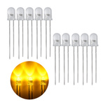 LED 3mm yellow - bright - clear 20mA - 588-590nm - 10 pcs