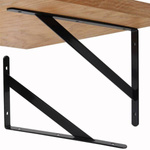 Wspornik Meblowy Loft - Czarny Połysk - 150x100mm - Kątownik Metalowy