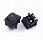 Key switch KCD5 - double - 15A/250V - ON/OFF - black - 4 PIN