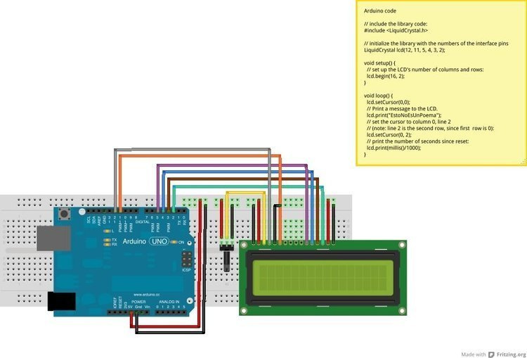Połączenie wyświetlacza LCD 2x16 QC1602A z Arduino