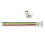 Micro JST connector with 100mm cable - 4 PIN raster 1.25 - MCX - male (male)