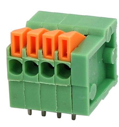 KF141V screwless compression connector - 4 pin - for PCB soldering - quick connect