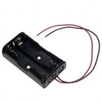 2xAA battery basket (R6 1.5V) - cube basket with wires
