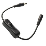 Switch on cable for LED strips with wire and DC 5.5x2.1mm connectors - Switch