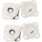 Magnetic clasp for sewing - 14mm - silver buckle