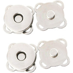 Magnetic clasp for sewing - 18mm - silver buckle
