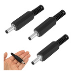 4x Wtyk Jack DC 5,5x2,1mm Żeński na Przewód Lutowany do Ładowarek Zasilaczy