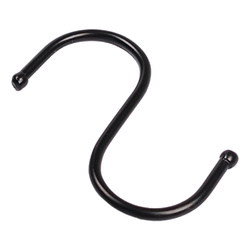 Hook type S - 65mm - Black - Metal hanger - Hook