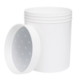 Pojemnik Zakręcany PP - 500ml - Biały - Okrągły