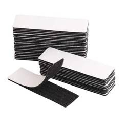 Adhesive Velcro for fixing - 100x30mm - black - 10pcs - adhesive tape