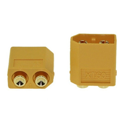 Złącze XT60-PB - wtyk + gniazdo proste - kompletne złącze AMASS