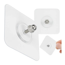 Śruba samoprzylepna 4mm - 2szt - folia 55x55mm - uchwyt ścienny