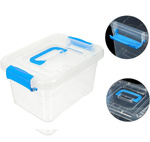 Storage box with handle 20x15x10.5cm - transparent - plastic - organizer