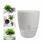 Self Watering Pot - 23.5 cm- White - Self Sprinkling Pot