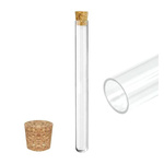 PP plastic test tube 15x150mm with cork stopper