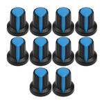 Potentiometer Knob Axle 6mm High 17mm Knob Blue 10 pcs