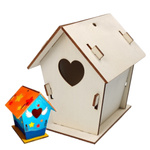 DIY painting bird house - Pattern 1 - Wooden feeder