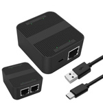 Switch RJ45 Ethernet Splitter - Network Cable Converter - Black