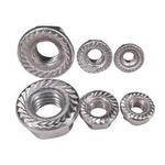 Hex nut with flange - M5 - 10pcs - zinc plated - metric