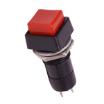 Przycisk PBS-12A - 250V 1A - czerwony - bistabilny - kwadratowy
