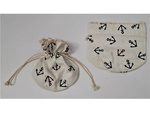 Sack Bag 10x9cm - DIY coin dice bag - 3pcs - mix designs