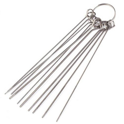 Set of 10pcs steel needles - 0.7mm to 1.3mm - for soldering electronic components