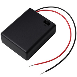 4xAAA 1.5V battery basket - basket with lid and switch