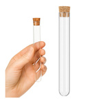 PP plastic test tube 12x100mm with cork stopper