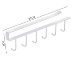 Cabinet suspension hanger - white - holder with cup hooks