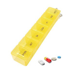 Weekly medicine container - Box with 7 compartments - Organizer