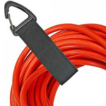 Cable organizer - velcro with carabiner - black - tie down strap