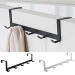 Door hanger - 5 hooks - black - handle with hooks hangs on door