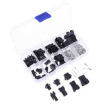 Set of black enclosures with pins - 200pcs - SM terminal connector + PIN male and female