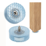 Silicone Furniture Leg Pad with Screw - Round ⌀24