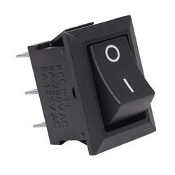 Przełącznik kołyskowy 15x10mm - czarny - 3PIN - 250VAC/3A - ON-OFF