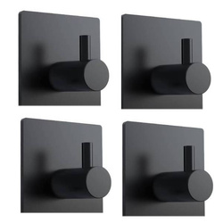 Set of Loft Wall Hooks 4 pcs - Black - Self-adhesive Hangers