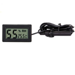 LCD Hygrometer With Probe - Cased Thermometer - Moisture Indicator