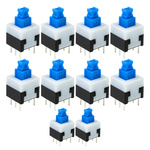 Mikroswitch 7x7mm - włącznik stabilny - 6 PIN - push button - 10 szt.