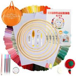 Embroidery kit with bag - 124 mulins - embroidery starter kit